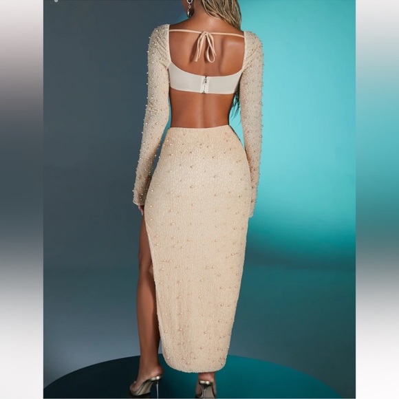 Oh Polly 2 piece set, LA DÉSIRADE and BORDEAUX in sand color. G1978 - Picture 2 of 6